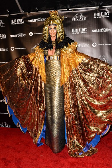 10. Cleopatra (2012) Klum took this glamorous, gilded look to the next level by covering her face in crystals.