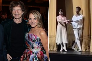 Katie Couric and Mick Jagger