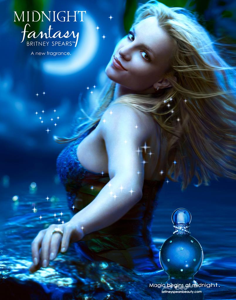 Britney Spears' ad for Midnight Fantasy