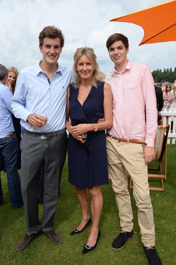 Lady Marina Cowdray with Her Sons Peregrine and Montague Pearson