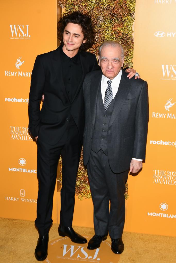Martin Scorsese and Timothee Chalamet
